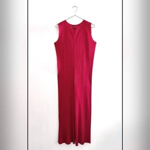 Issey Miyake Pleats Please jumpsuit in red/fuchsia